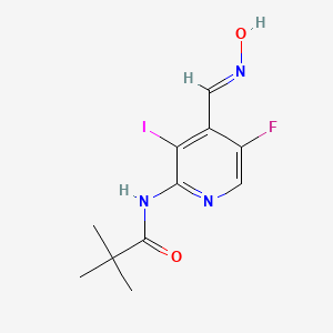 molecular formula C11H13FIN3O2 B1418277 (E)-N-(5-氟-4-((羟亚氨基)甲基)-3-碘吡啶-2-基)新戊酰胺 CAS No. 1300019-69-5