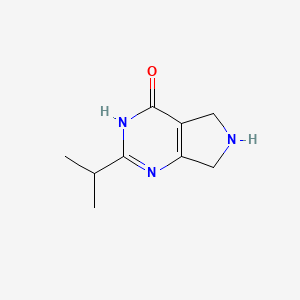 molecular formula C9H13N3O B1418278 2-Isopropyl-6,7-dihydro-5H-pyrrolo[3,4-d]pyrimidin-4-ol CAS No. 1220035-92-6