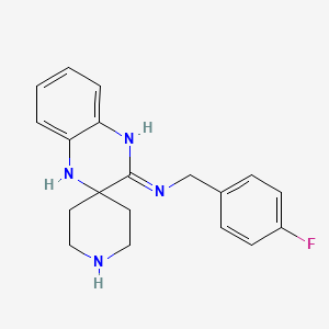molecular formula C19H21FN4 B1418280 N-(4-Fluorobenzyl)-1'H-spiro[piperidine-4,2'-quinoxalin]-3'-amine CAS No. 1170570-49-6
