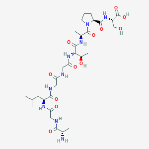 molecular formula C30H51N9O12 B14182801 L-Alanylglycyl-L-leucylglycylglycyl-L-threonyl-L-alanyl-L-prolyl-L-serine CAS No. 834902-96-4