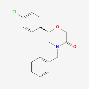 molecular formula C17H16ClNO2 B14182843 (6S)-4-Benzyl-6-(4-chlorophenyl)morpholin-3-one CAS No. 920798-22-7