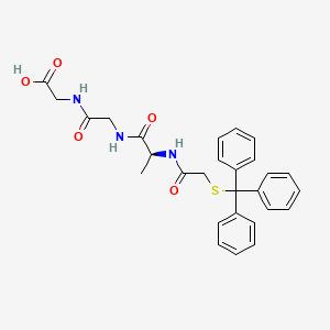 molecular formula C28H29N3O5S B14182878 N-{[(Triphenylmethyl)sulfanyl]acetyl}-L-alanylglycylglycine CAS No. 912356-42-4