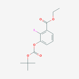 molecular formula C14H17IO5 B14182882 Ethyl 3-[(tert-butoxycarbonyl)oxy]-2-iodobenzoate CAS No. 918402-55-8