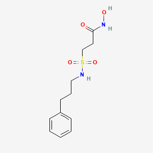 molecular formula C12H18N2O4S B14182901 N-Hydroxy-3-[(3-phenylpropyl)sulfamoyl]propanamide CAS No. 919996-87-5