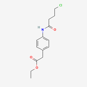 molecular formula C14H18ClNO3 B1418293 Ethyl {4-[(4-chlorobutanoyl)amino]phenyl}acetate CAS No. 2204587-92-6
