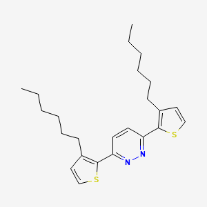 molecular formula C24H32N2S2 B14182941 3,6-Bis(3-hexylthiophen-2-YL)pyridazine CAS No. 872090-17-0