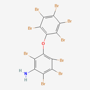 molecular formula C12H2Br9NO B14182945 2,3,4,6-Tetrabromo-5-(pentabromophenoxy)aniline CAS No. 918946-97-1