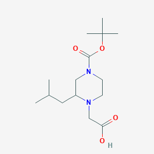 molecular formula C15H28N2O4 B14182977 2-(4-(Tert-butoxycarbonyl)-2-isobutylpiperazin-1-YL)acetic acid 