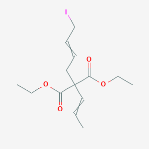 molecular formula C14H21IO4 B14182981 Diethyl (4-iodobut-2-en-1-yl)(prop-1-en-1-yl)propanedioate CAS No. 835650-99-2