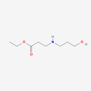 molecular formula C8H17NO3 B1418300 Ethyl 3-[(3-hydroxypropyl)amino]propanoate CAS No. 10494-80-1