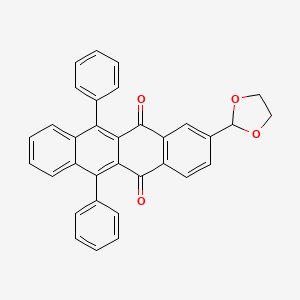 molecular formula C33H22O4 B14183023 2-(1,3-Dioxolan-2-yl)-6,11-diphenyltetracene-5,12-dione CAS No. 928362-67-8