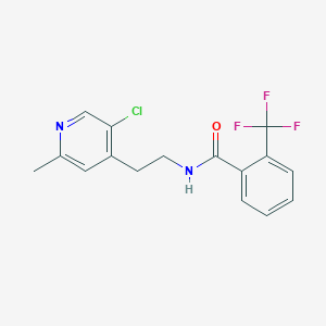 molecular formula C16H14ClF3N2O B14183027 N-[2-(5-Chloro-2-methylpyridin-4-yl)ethyl]-2-(trifluoromethyl)benzamide CAS No. 874109-98-5