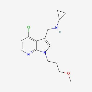 molecular formula C15H20ClN3O B14183029 1H-Pyrrolo[2,3-b]pyridine-3-methanamine, 4-chloro-N-cyclopropyl-1-(3-methoxypropyl)- 
