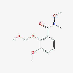 molecular formula C12H17NO5 B14183034 N,3-dimethoxy-2-(methoxymethoxy)-N-methylbenzamide CAS No. 923017-24-7