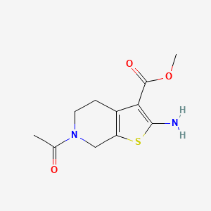 molecular formula C11H14N2O3S B1418305 6-乙酰基-2-氨基-4,5,6,7-四氢噻并[2,3-c]吡啶-3-甲酸甲酯 CAS No. 1105194-32-8