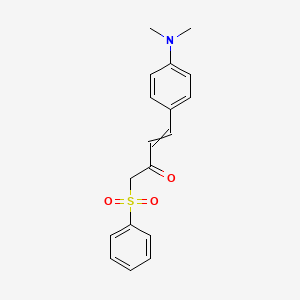 molecular formula C18H19NO3S B14183089 1-(Benzenesulfonyl)-4-[4-(dimethylamino)phenyl]but-3-en-2-one CAS No. 880343-58-8