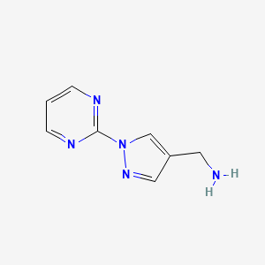 molecular formula C8H9N5 B1418311 (1-(pyrimidin-2-yl)-1H-pyrazol-4-yl)methanamine CAS No. 1156604-28-2