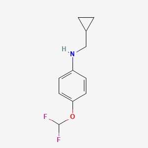molecular formula C11H13F2NO B1418314 N-(环丙基甲基)-4-(二氟甲氧基)苯胺 CAS No. 1156168-85-2