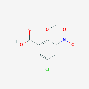 molecular formula C8H6ClNO5 B1418316 5-Chloro-2-methoxy-3-nitrobenzoic acid CAS No. 89894-14-4