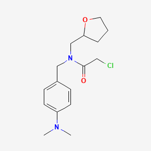 B1418321 2-chloro-N-[4-(dimethylamino)benzyl]-N-(tetrahydrofuran-2-ylmethyl)acetamide CAS No. 1000930-28-8