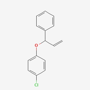 molecular formula C15H13ClO B14183231 Benzene, 1-chloro-4-[(1-phenyl-2-propenyl)oxy]- CAS No. 838828-15-2