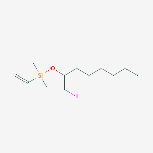 molecular formula C12H25IOSi B14183248 Ethenyl[(1-iodooctan-2-YL)oxy]dimethylsilane CAS No. 921199-44-2