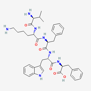 molecular formula C40H51N7O6 B14183286 L-Valyl-L-lysyl-L-phenylalanyl-L-tryptophyl-L-phenylalanine CAS No. 881692-04-2