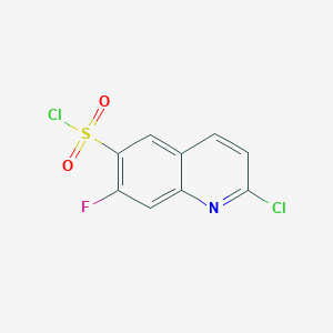 molecular formula C9H4Cl2FNO2S B1418330 2-氯-7-氟喹啉-6-磺酰氯 CAS No. 1118787-31-7