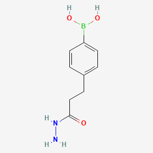 molecular formula C9H13BN2O3 B1418337 (4-(3-Hydrazinyl-3-oxopropyl)phenyl)boronic acid CAS No. 957034-83-2