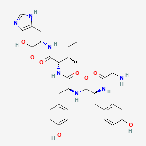 molecular formula C32H41N7O8 B14183381 L-Histidine, glycyl-L-tyrosyl-L-tyrosyl-L-isoleucyl- CAS No. 845827-81-8