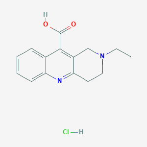 B1418340 2-ethyl-1H,2H,3H,4H-benzo[b]1,6-naphthyridine-10-carboxylic acid hydrochloride CAS No. 1170283-86-9