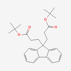 molecular formula C27H34O4 B14183419 Di-tert-butyl 3,3'-(9H-fluorene-9,9-diyl)dipropanoate CAS No. 849473-33-2