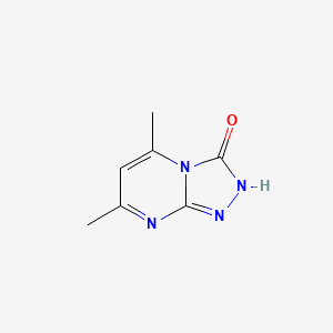 molecular formula C7H8N4O B1418345 5,7-dimethyl[1,2,4]triazolo[4,3-a]pyrimidin-3(2H)-one CAS No. 41266-64-2