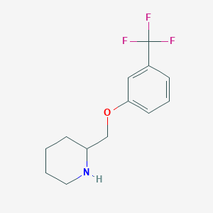 molecular formula C13H16F3NO B1418346 2-((3-(Trifluoromethyl)phenoxy)methyl)piperidine CAS No. 1019443-66-3