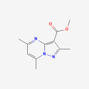 molecular formula C11H13N3O2 B1418347 Methyl 2,5,7-trimethylpyrazolo[1,5-a]pyrimidine-3-carboxylate CAS No. 1158418-66-6