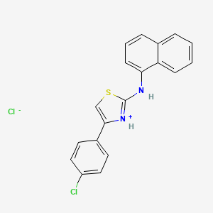 molecular formula C19H14Cl2N2S B1418348 4-(4-chlorophenyl)-N-naphthalen-1-yl-1,3-thiazol-2-amine;hydrochloride CAS No. 1274903-39-7