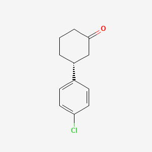 molecular formula C12H13ClO B14183489 (3R)-3-(4-Chlorophenyl)cyclohexan-1-one CAS No. 843674-22-6