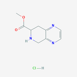 molecular formula C9H12ClN3O2 B1418351 Methyl 5,6,7,8-tetrahydropyrido[4,3-b]pyrazine-7-carboxylate hydrochloride CAS No. 264624-28-4