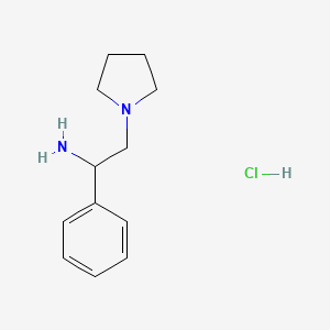 molecular formula C12H19ClN2 B1418352 1-Phenyl-2-pyrrolidinylethylamine hcl CAS No. 31788-84-8