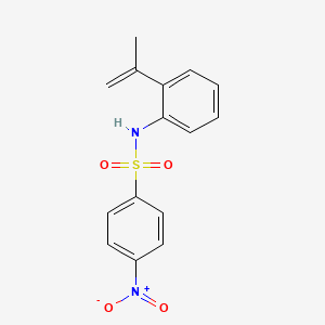 molecular formula C15H14N2O4S B14183553 4-Nitro-N-[2-(prop-1-en-2-yl)phenyl]benzene-1-sulfonamide CAS No. 918297-95-7