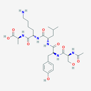 molecular formula C29H46N6O9 B14183560 N-Acetyl-L-seryl-L-tyrosyl-L-leucyl-L-lysyl-L-alanine CAS No. 923582-12-1