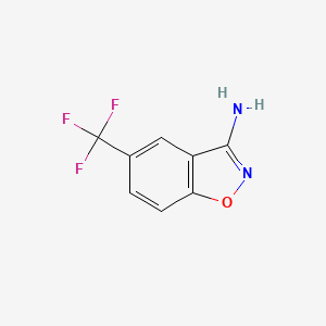 molecular formula C8H5F3N2O B1418357 5-(三氟甲基)-1,2-苯并噁唑-3-胺 CAS No. 868271-14-1