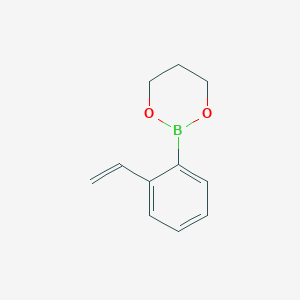 molecular formula C11H13BO2 B1418361 2-(2-Ethenylphenyl)-1,3,2-dioxaborinane CAS No. 850567-61-2