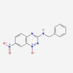 molecular formula C14H11N5O3 B14183624 N-Benzyl-7-nitro-1-oxo-1lambda~5~,2,4-benzotriazin-3-amine CAS No. 921933-42-8