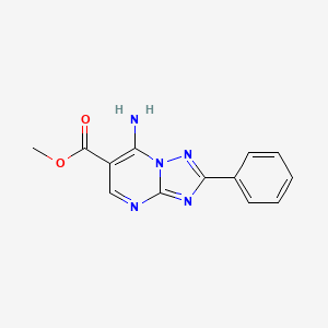 molecular formula C13H11N5O2 B1418363 甲基7-氨基-2-苯基[1,2,4]三唑[1,5-a]嘧啶-6-羧酸酯 CAS No. 1158351-21-3