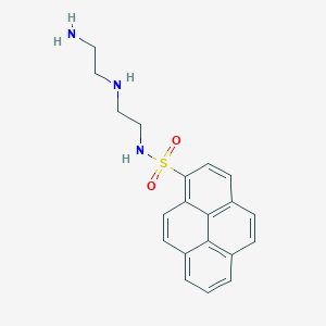 molecular formula C20H21N3O2S B14183641 N-{2-[(2-Aminoethyl)amino]ethyl}pyrene-1-sulfonamide CAS No. 912562-09-5
