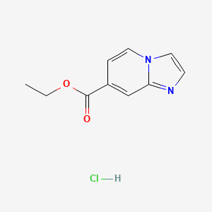 molecular formula C10H11ClN2O2 B1418369 Ethyl imidazo[1,2-a]pyridine-7-carboxylate hydrochloride CAS No. 957120-75-1