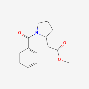 molecular formula C14H17NO3 B14183706 Methyl (1-benzoylpyrrolidin-2-yl)acetate CAS No. 918409-40-2