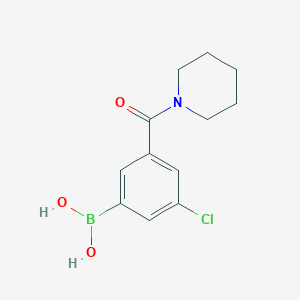 B1418371 (3-Chloro-5-(piperidine-1-carbonyl)phenyl)boronic acid CAS No. 957120-47-7
