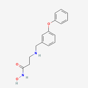 molecular formula C16H18N2O3 B14183734 N-Hydroxy-N~3~-[(3-phenoxyphenyl)methyl]-beta-alaninamide CAS No. 919997-31-2